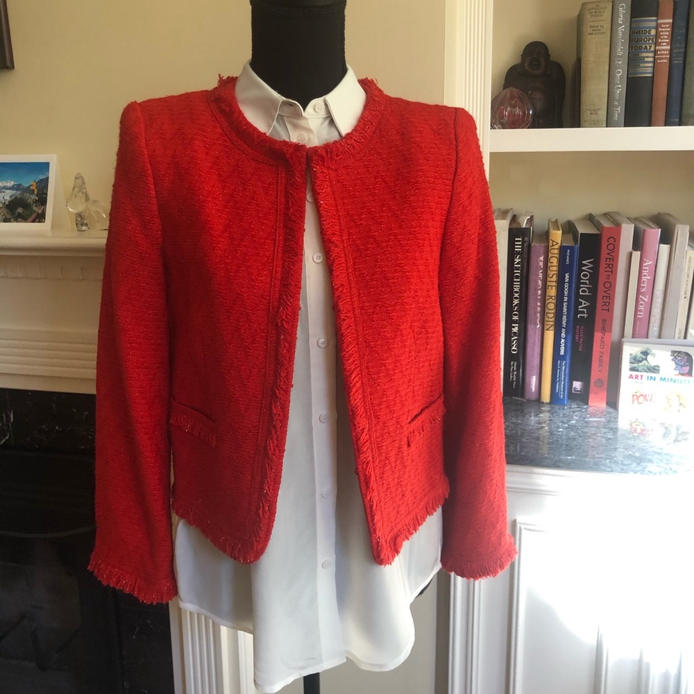 Alice & Olivia Red Wool Jacket